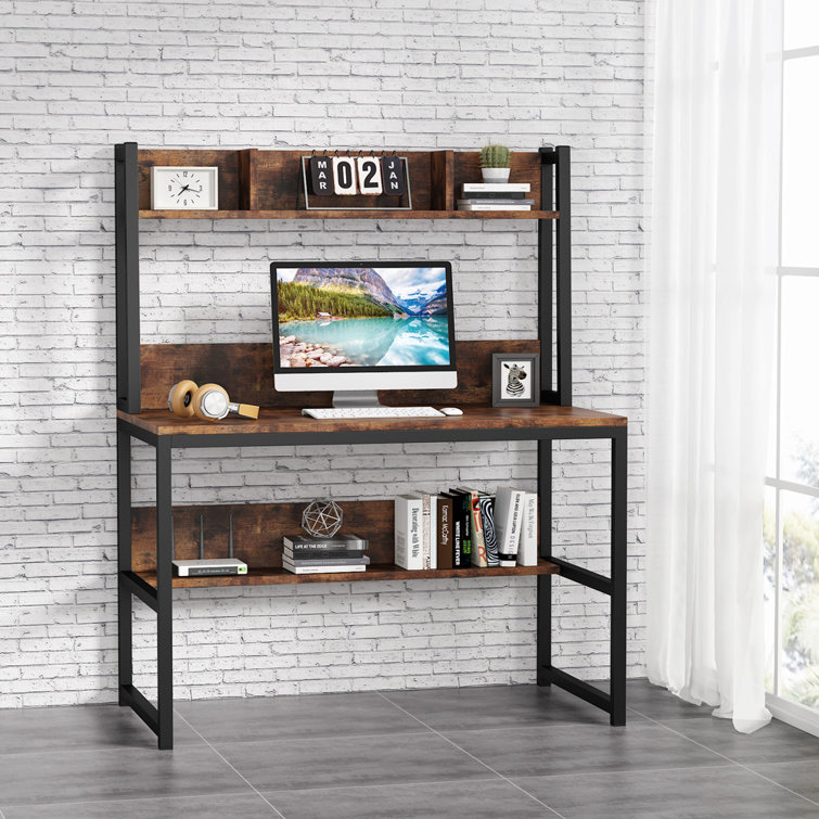 Inbox Zero Writing Desk With Hutch Wayfair